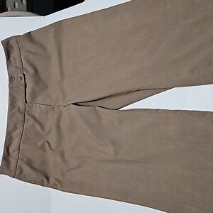 Sag Harbor Women's Tan Stretch Trousers Back Pockets Size 16 #W-798
